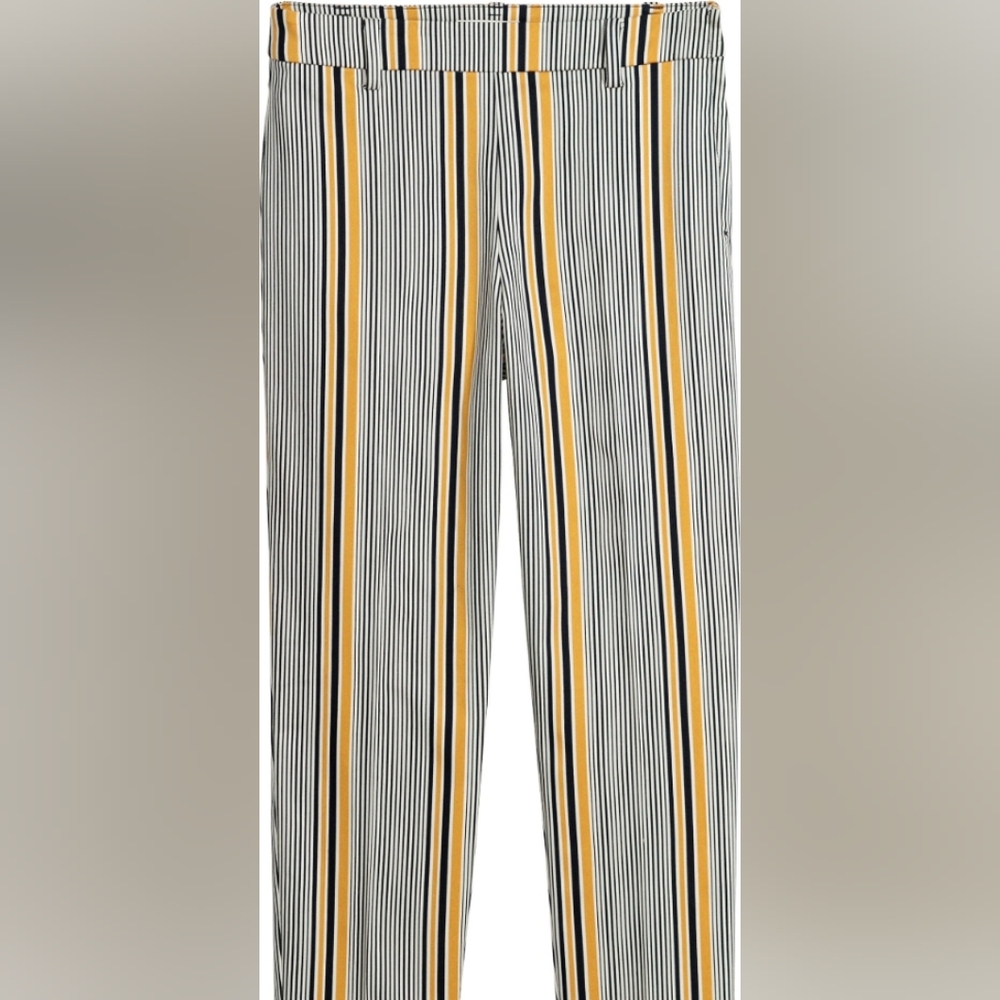 Striped Dress Pant Yellow Blue White Spring/Summer Pants Women’s Size 8